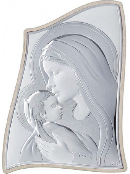 Image of Asymmetric Madonna And Christ Silver Silver