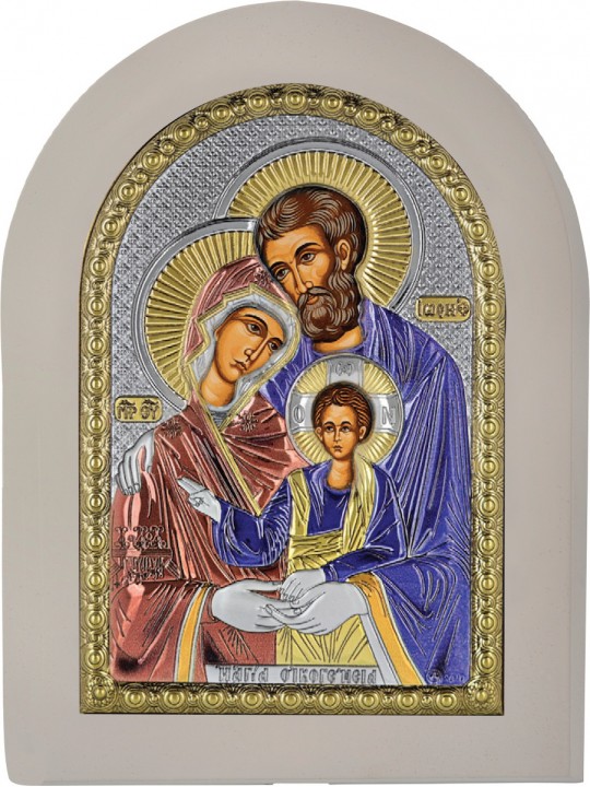Silver icon of the Holy Family Prince Silvero