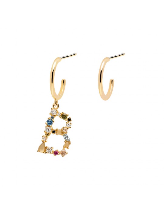 LETTER BGOLD EARRINGS